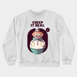 Super creepy halloween circus clown Crewneck Sweatshirt